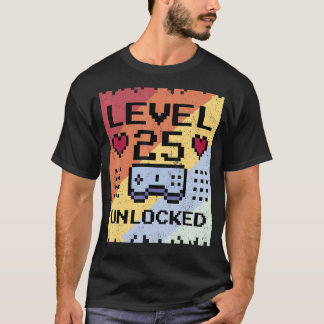 Level 25 Unlock Gamer Boy 25. Geburtstag Boy Gami T-Shirt