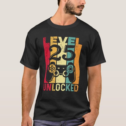 Level 25 Unlock Phantastisch 1998 Videospiel 25. T-Shirt (Vorderseite)