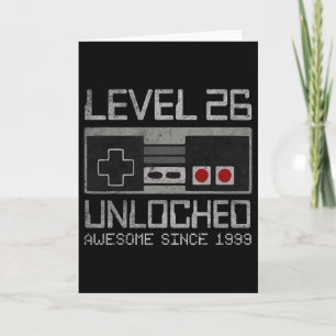 Level 26 freigeschaltet 26. Geburtstag 26 Jahre al Karte