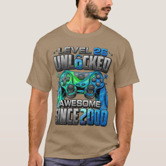 Level 26 freigeschaltet Großartig seit 2000 26. Ge T-Shirt