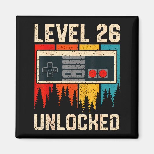 Level 26 freigeschaltete Videospiel-Controller-Geb Magnet (Vorne)