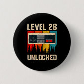 Level 26 Unlocked Video Game Controller Birthday M Button (Vorderseite)