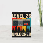 Level 26 Unlocked Video Game Controller Birthday M Karte (Vorderseite)