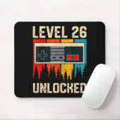 Level 26 Unlocked Video Game Controller Birthday M Mousepad (Mit Mouse)