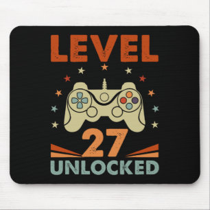 Level 27 Unlock Video Gamer 27. Geburtstag 27 Jahr Mousepad