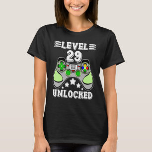 Level 29 Unlock Men Video Gamer 29. Geburtstag T-Shirt