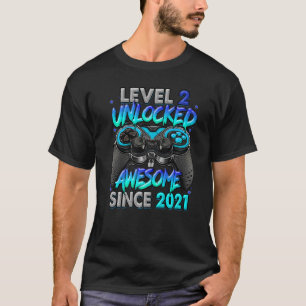 Level 2 Freigeschaltet Großartig Seit 2021 2. Gebu T-Shirt