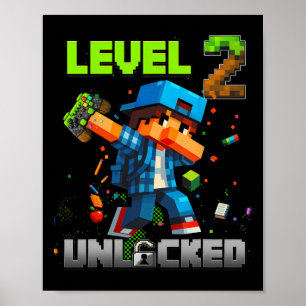 Level 2 Freigeschaltet Lustiger Geburtstagsjunge P Poster