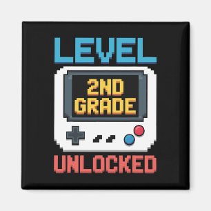 Level 2. Klasse freigeschaltet Ck Zur Schule Gamer Magnet