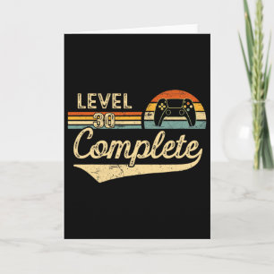 Level 30 Abgeschlossen Vintage 30. Hochzeitstag Karte