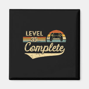 Level 30 erreicht Vintage 30. Hochzeitsjubiläum Magnet