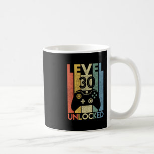Level 30 freigeschaltet Lustiges Videospieler 30. Kaffeetasse