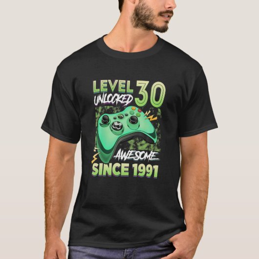 Level 30 Uncked Phantastisch 1991 Video Game 30th  T-Shirt (Vorderseite)