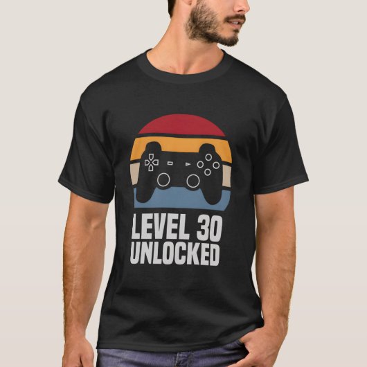Level 30 Unlocked 30 Video Gamer T-Shirt (Vorderseite)