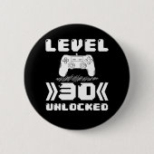 Level 30 Unlocked 30th Birthday 30 Year Old Gamer Button (Vorderseite)