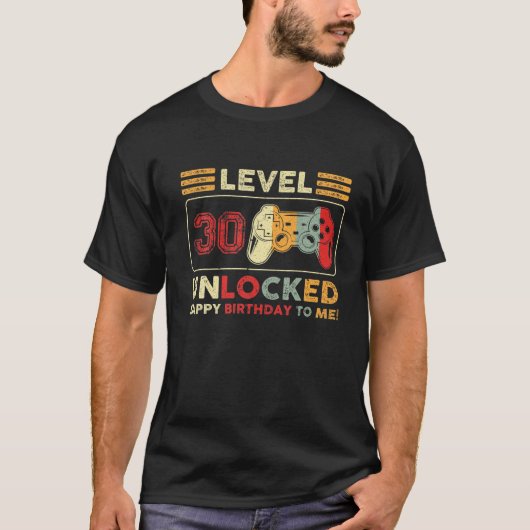 Level 30 Unlocked Awesome 1992 Video Game 30Th Bir T-Shirt (Vorderseite)