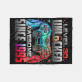 Level 30 Unlocked Awesome Since 1995 30th Birthday Fleecedecke (Vorderseite (Horizontal))