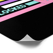 Level 30 Unlocked Video Player 30 Years Bday Retro Poster (Ecke)