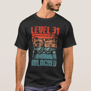 Level 31 Unlock Video Gamer Liebt 31. Geburtstag T-Shirt