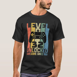 Level 32 Unlocks Geburtstag Gamer Phantastisch sei T-Shirt