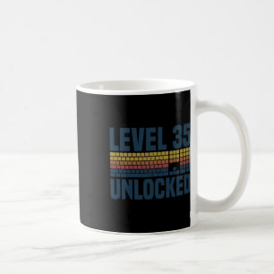 Level 35 freigeschaltet 35. Geburtstag 35 Jahre al Kaffeetasse