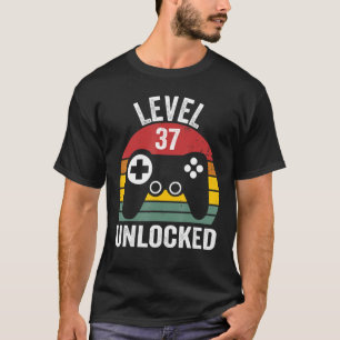 Level 37 Unlock 37. Geburtstag Phantastischen Jahr T-Shirt