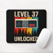 Level 37 Unlocked Video Game Controller Birthday M Mousepad (Mit Mouse)