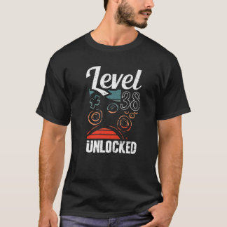 Level 38 Unlock Video Gamer Liebt den 38. Geburtst T-Shirt