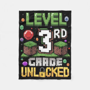 Level 3. Klasse freigeschaltetes Videospiel Erster Fleecedecke