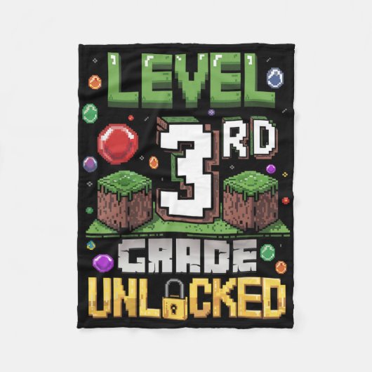 Level 3. Klasse freigeschaltetes Videospiel Erster Fleecedecke (Vorderseite)