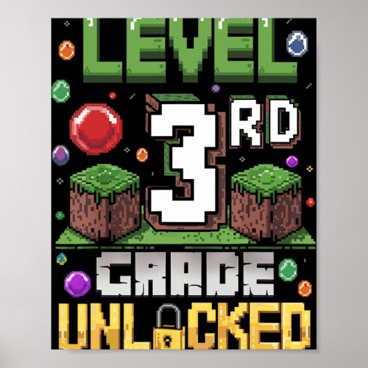 Level 3. Klasse freigeschaltetes Videospiel erster Poster (Vorne)