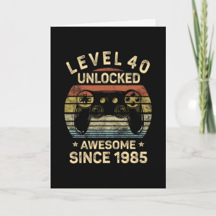 Level 40 freigeschaltet 40. Geburtstag Geschenke f Karte