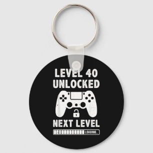 Level 40 freigeschaltet 40. Geburtstag Videospiel Schlüsselanhänger