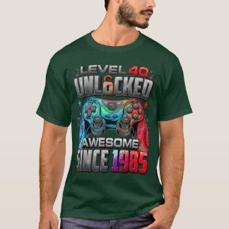 Level 40 freigeschaltet Awesome seit 1985 40. Gebu T-Shirt