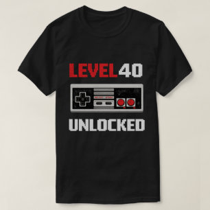 Level 40 freigeschaltet Retro-Gaming 40. Geburtsta T-Shirt