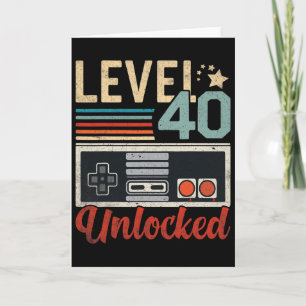 Level 40 freigeschalteter Videospielcontroller 40. Karte