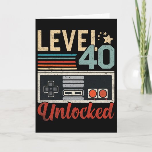Level 40 freigeschalteter Videospielcontroller 40. Karte (Vorderseite)