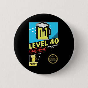 Level 40 Unlock Video Game 40. Geburtstag Button