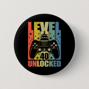 Level 40 Unlock Video Game 40. Geburtstag Gamer B Button