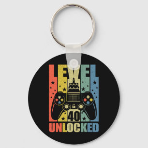 Level 40 Unlock Video Game 40. Geburtstag Gamer B Schlüsselanhänger