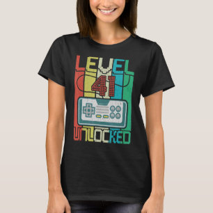 Level 41 Unlocks Videospiel 41 Geburtstag T-Shirt