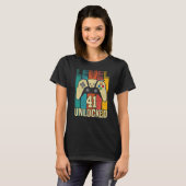 Level 41 Unlocks Videospiel 41 Geburtstag T-Shirt (Vorne ganz)