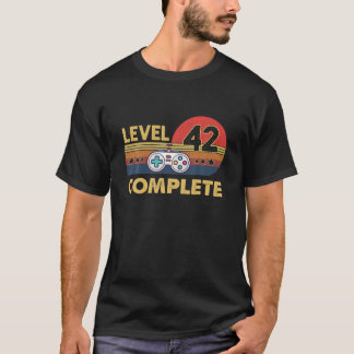 Level 42 Komplette Vintage-Feier zum 42. Hochzeits T-Shirt