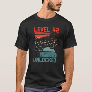 Level 42 Unlock Video Gamer Liebt 42. Geburtstag T-Shirt
