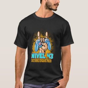 Level 43 freigeschaltet 43. Geburtstag Spanisch Cu T-Shirt