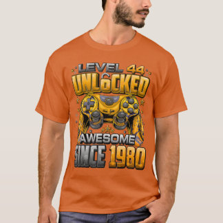 Level 44 freigeschaltet Awesome seit 1980 44. Gebu T-Shirt
