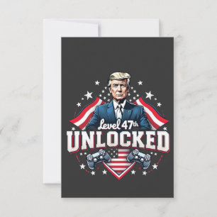 Level 47 freigeschaltet Trump gewann am Tag der Am Dankeskarte