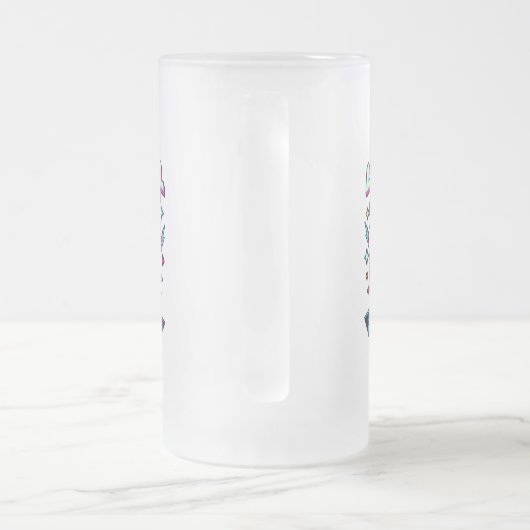 Level 47 Neon-Arcade beidseitig Mattglas Bierglas (Henkel)