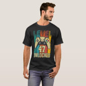 Level 47 Unlocks Videospiel 47. Geburtstag T-Shirt (Vorne ganz)