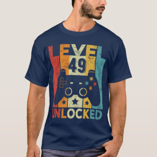 Level 49 freigeschaltete Spiele-Steuerung 49. Gebu T-Shirt
